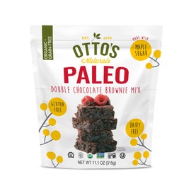 Otto's Naturals Grain-Free Paleo Double Chocolate Brownie Mix, 11.1 Oz., Top 9 Allergen-Free, Versatile for Baked Treats, Made with Organic Cassava Flour, Gluten Free, Non-GMO, Vegan, Plant-Based