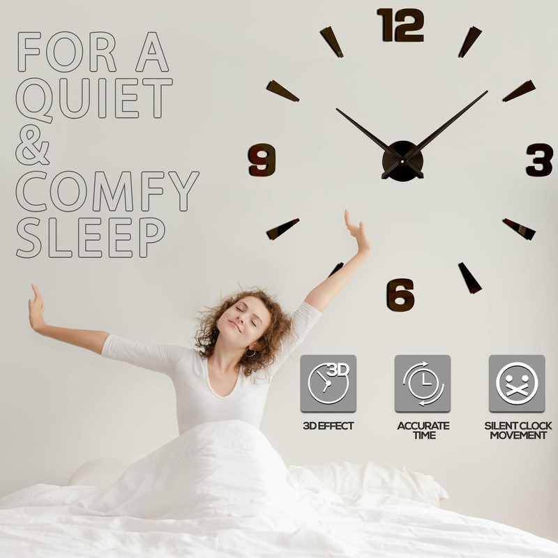 Niceguy Solutions DIY Wall Clock - Frameless 3D-Style Analog Timekeeper