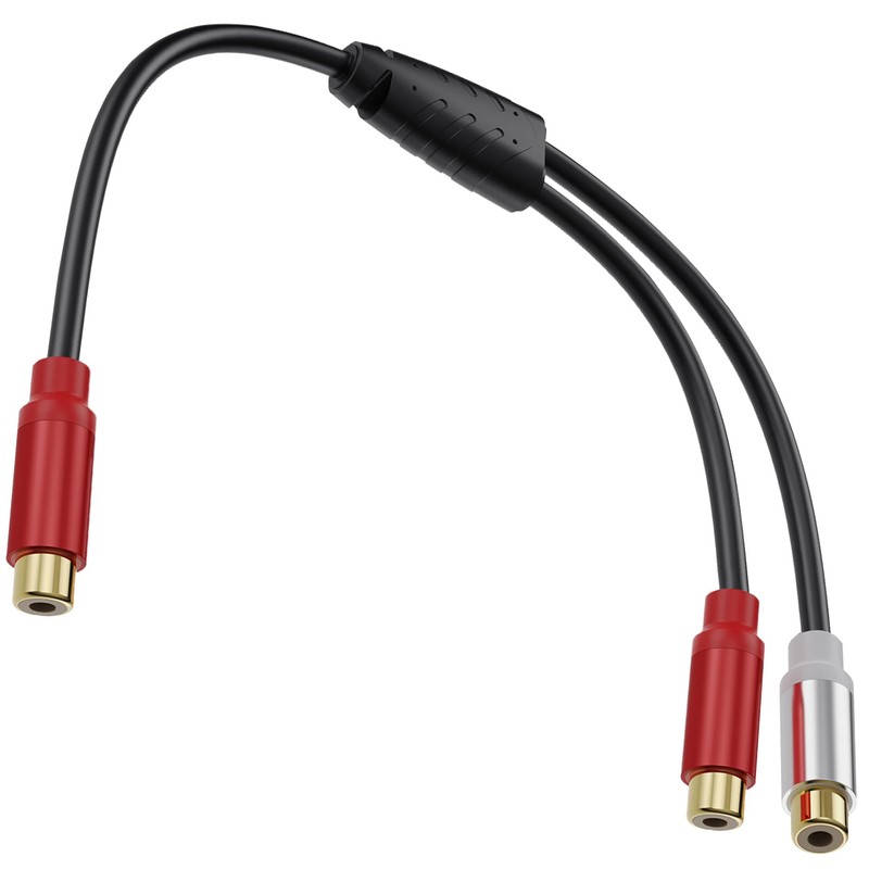 Tunghey 2Pack RCA Splitter Cable, 1 Female to 2 Female