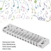 Harmonica Comb Part 12Hole Chromatic Scale Comb Frosted Silver Lightweight