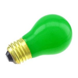 Decorative/Novelty 15A15, 15 Watt, 130 Volt, Medium Base, Ceramic Green A15 Light Bulb (10 Pack)