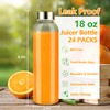 Zukro 24 Pack Glass Water Bottles with Lids 18 oz,