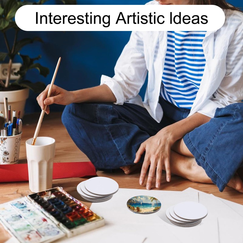 50 Pcs Magnetic Painting Canvas Panel Mini Canvas Boards for