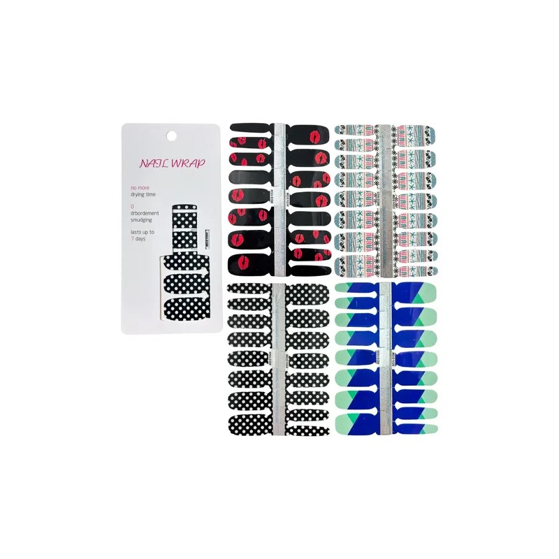5 Plantillas Pegatinas Decorativa Uñas Diseños Nude Nail Art