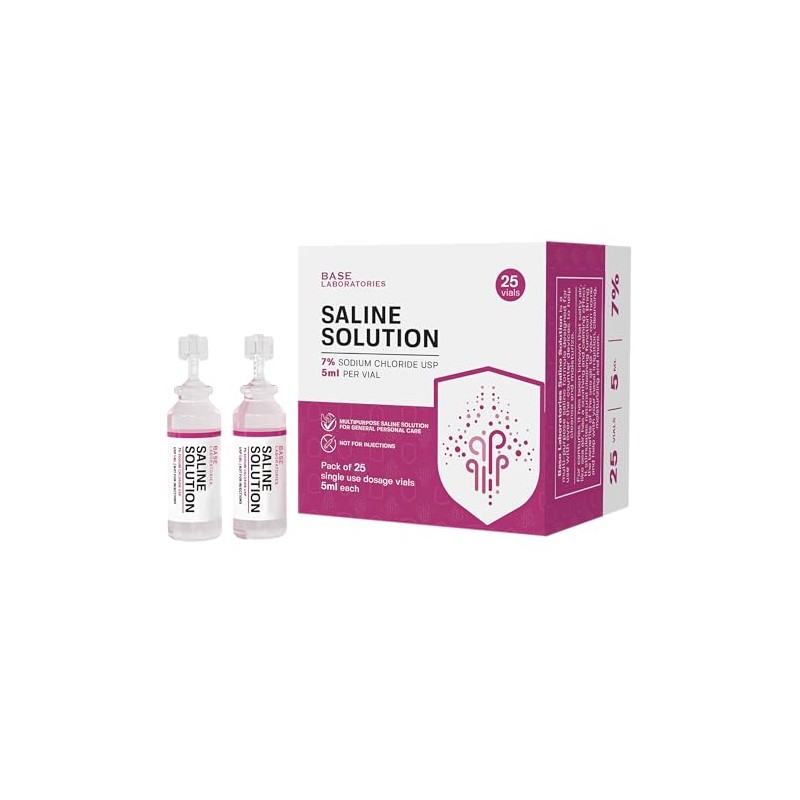 BASE LABORATORIES 7% Saline Solution Vials - Versatile 7% Sodium