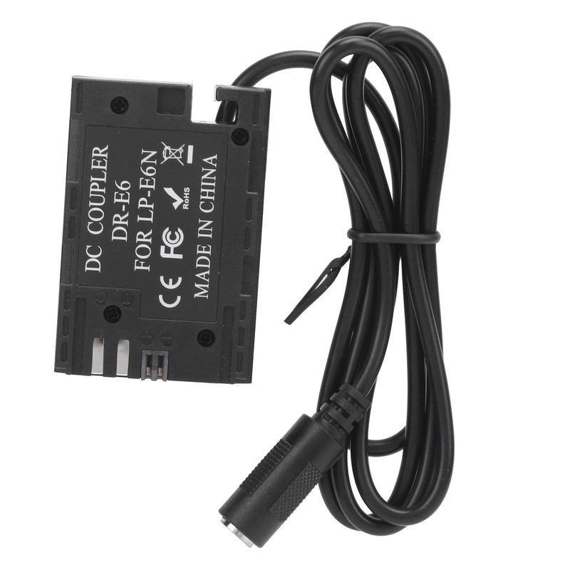 LPE6 Dummy Battery DC Coupler Power Adapter with USB Drive