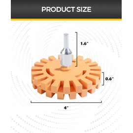 Flaconi Car Foil Eraser, Eraser Disc, Sticker Eraser, Car Sound Eraser, Foil Eraser, Sticker Remover, Foil Eraser with Adapter, Suitable for Car, RVs, Boats
