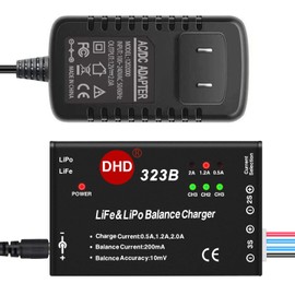 E4AC 30W RC Battery Chargers Input AC 100V-240V Charging for RC Car Drone Truck Helicopter 2S 3S 4S LIPO Life Battery Pack 1A 2A 3A Current Charging with T and XT60 Plug