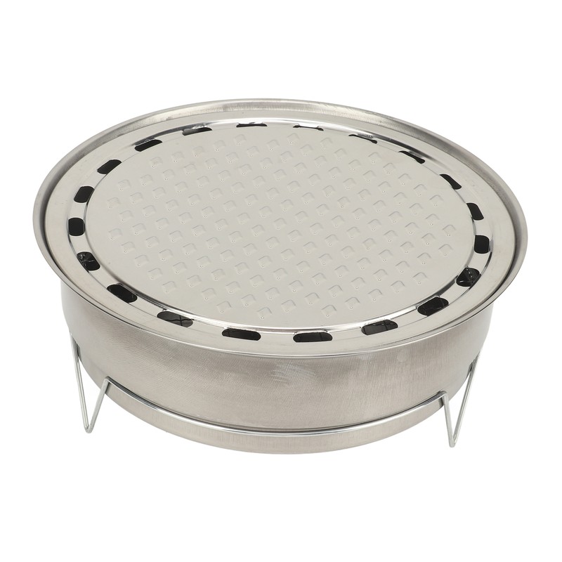 Portable Round Barbecue Charcoal Grill Multifunctional Compact Charcoal Stove for