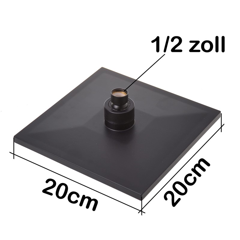 Aqbau Rain shower head rain shower head black (square)