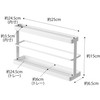 Yamazaki 7628 Two-Way Veranda Slippers Rack with Tray, White, Main