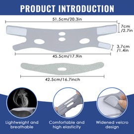 Anti-snoring chin strap, anti-snoring device, chin strap against snoring, snoring solution, snoring stopper for men and women, improve your sleep