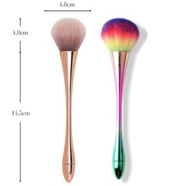 Nail Art Brushes Makeup Brushes Set of 2 Gentle Feeling Foundation Brush Nail Dust Cleaning Brush Nail Tools Nail Dust Brush Nail Tools Hygienic Brush Nail Supplies Great for Both Beginners