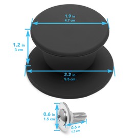 Universal Pot Pan Lid Handle Replacement, Pack of two- Silicone Heat Resistant and Non-Slip Lid Handles for Pots Pans (Pack of Two-Black)