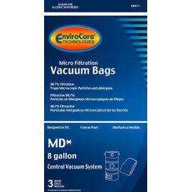 EnviroCare Replacement Vacuum Bags for Modern Day 8 Gallon Central Vacuums 3 Pack