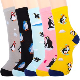 Jeasona Penguin Socks for Women 4-7 Penguin Gifts for Women Socks Cotton Cute Animals