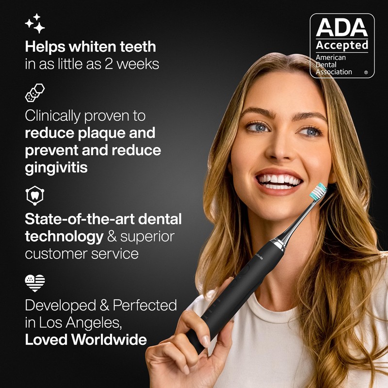 Aquasonic Black Series Ultra Whitening Toothbrush – ADA Accepted Electric