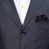 DonDon Men's Pocket Square Pre-folded for the Perfect Fit, Black