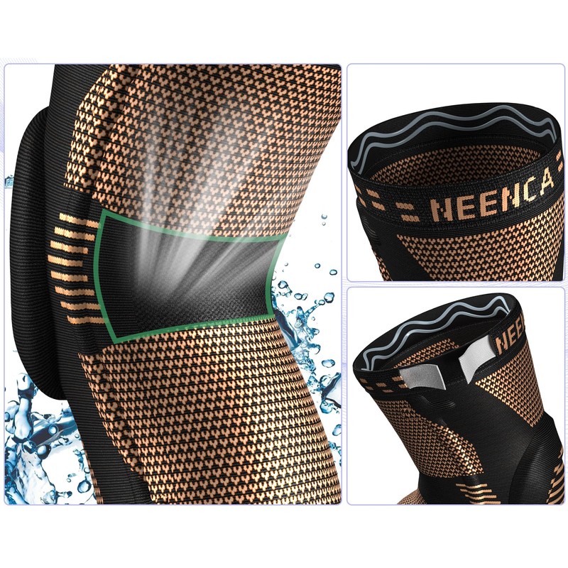 NEENCA 2 Pack Knee Braces for Knee Pain, Compression Knee