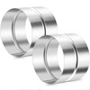 Hicarer 2 Pcs 4 Inch Galvanized Steel Duct Connector, Dryer