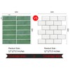 DEWOO Green Peel and Stick Backsplash Subway Wall Tile for