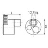 Kyoto Tool (KTC) Stud Remover BSR30, Total Length: 2.2 inches