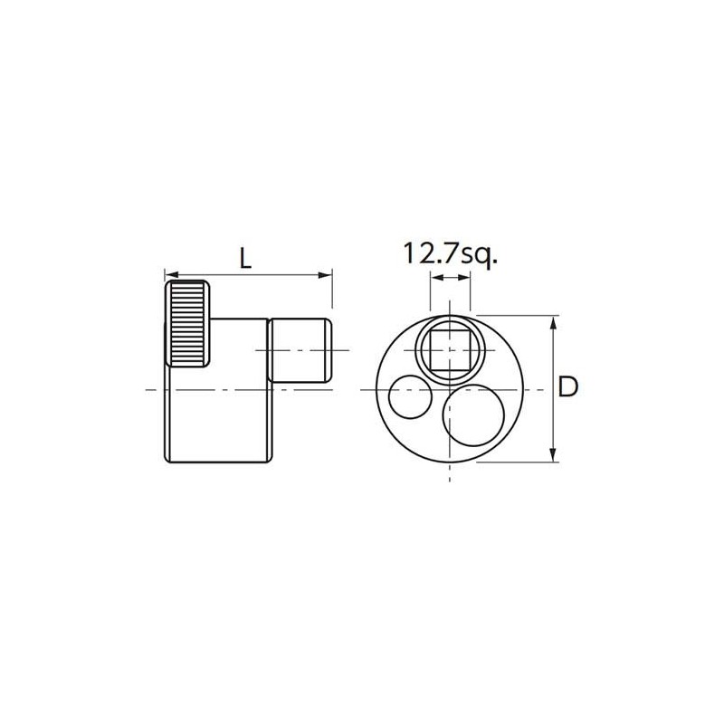 Kyoto Tool (KTC) Stud Remover BSR30, Total Length: 2.2 inches