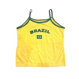 Vintage Graphic Baby Tees for Women Brazil Shirt Y2k Tops Mexico Crop Top Jersey 2000s Summer Going Out Tops