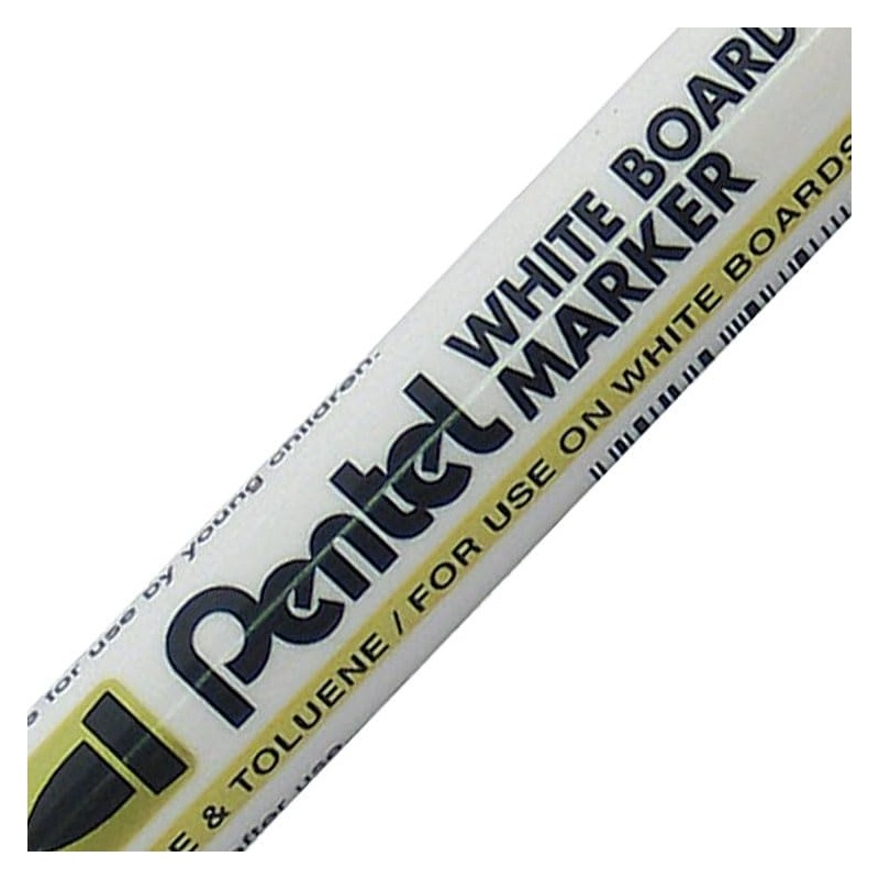Pentel 4,2 mm Whiteboard Marker, mit Rundspitze, Schwarz, 12 Stifte)