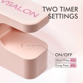 VSALON Mini UV Light for Gel Nails, Flash Curing Light UV Nail Lamp, Quick-Dry With 2 Timers LED Light For Gel Nails and Fast Extension, Portable USB Nail Curing Light DIY Manicure Art Gift For Women