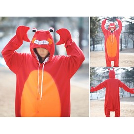 Lifeye Adult Red Crab Pajamas Animal Cosplay Costume (X-Small, Red)