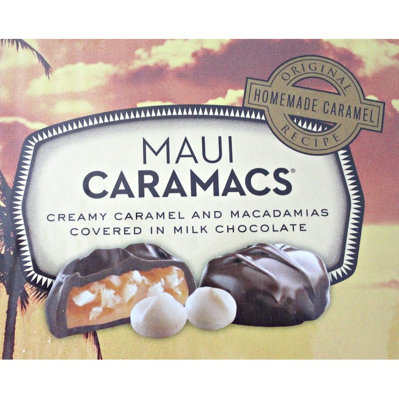 Hawaiian Host Maui Caramacs Creamy Caramel and Macadamias Covered in