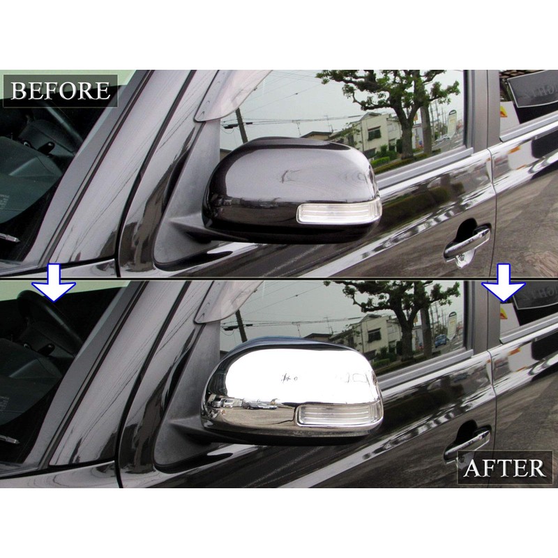 BRIGHTZ bB QNC20 QNC21 QNC25 後期 メッキドアミラーカバー Dタイプ 【 MIR-SID-016