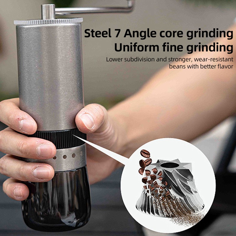 Manual Coffee Bean Grinder CNC Stainless Steel Hand Coffee Mill