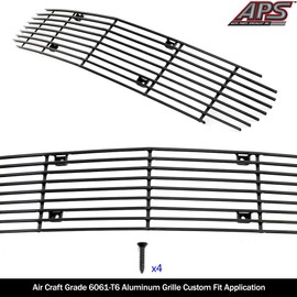 APS Compatible with 1998-2003 Chevy Camaro Black Main Upper Billet Grille Insert C86006H