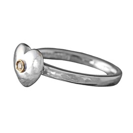 Thomas Sabo SD_TR0004-179-14-52 Silver Sweet Heart Gold Ring with Diamonds + Size Diamond 8 mm/RG 52