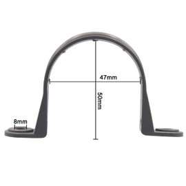 ISPINNER 6pcs 2-1/2 Inch PVC Pipe Straps, 2 Holes Plastic Conduit Strap for PVC Pipes, Conduit and Cables, UL Listed