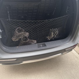 EACCESSORIES EA Rear Trunk Organizer Cargo Net for KIA Carnival 2022-2023 – Envelope Style Cargo Net for SUV - Premium Mesh Car Trunk Organizer Vehicle Carrier Storage – Compatible with KIA Carnival