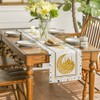 Artoid Mode White Moon Star Golden Ramadan Table Runner, Seasonal