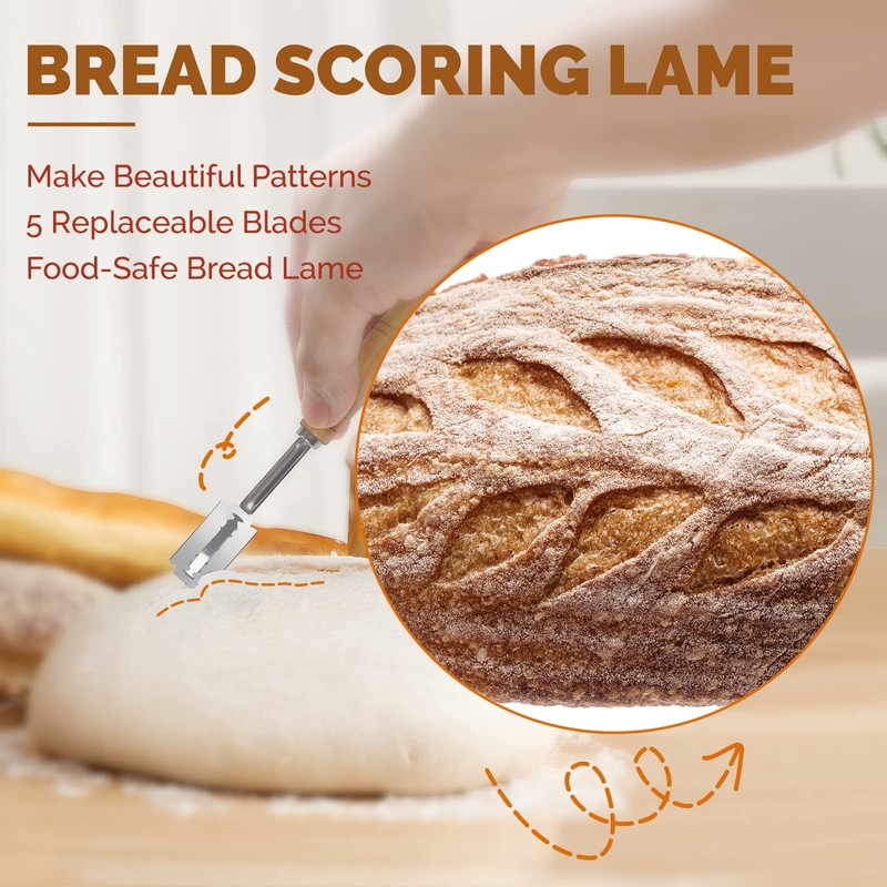 Rorecay Banneton Bread Proofing Baskets Set of 2, 10 Inch