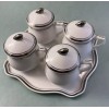 Andrea by Sadek Set of 4 Pot De Crème NEW
