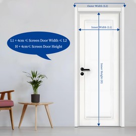 Sekey Magnet Fly Screen Door Curtain for Wood, Iron, Aluminium Doors and Balcony