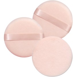 3.5 inch large Powder puff Makeup Puffs for Foundation Cotton Powder Puffs for Face Powder Beige Loose Face Powder Puff 3PCS