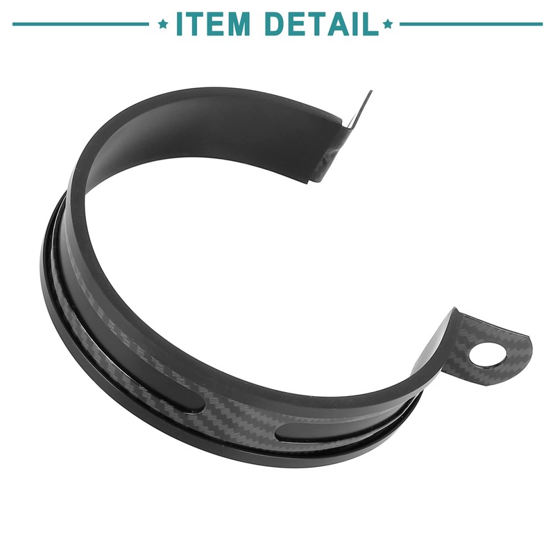 ACROPIX 3.5inch Universal Motorcycle Black Exhaust Band Joint Clamp Exhaust
