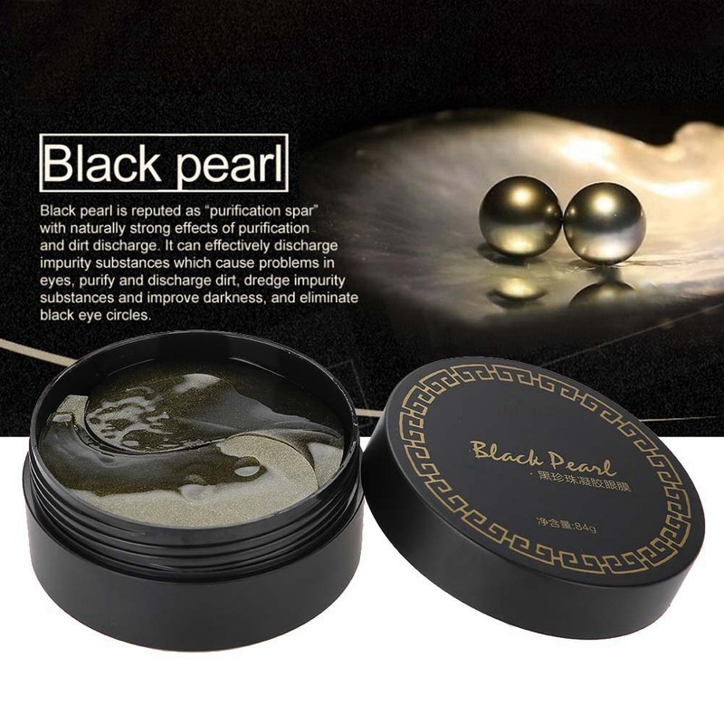 60Pcs/Box Black Pearl Eye Mask Gel Remove Dark Circle Eye