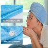 XIUDOU Toalla Gorro Microfibra Kawaii Secado Rapido Cabello Turbant