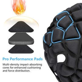 HAIYUE Soft Shell Flag Football Helmet for Youth Kids Adults, 7v7 Rugby Scrum Cap with Adjustable Breathable EVA Foam Padded Head Protector