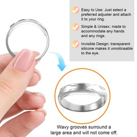 Ring Sizers for Loose Rings Ring Guards for Loose Rings Fit Any Rings, Invisible Ring Size Adjuster Never Sliding Off and Spinning
