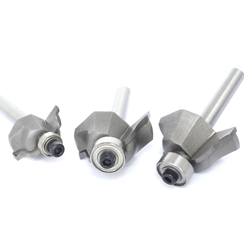 Akylin 3Pcs Roman Ogee Router Bit Set,1/4" Shank,Bearing Guided Decorative