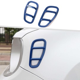 Jimen Compatible with Jeep Renegade 2015-2023, Auto Fender Side Marker Light Cover Trim (Blue)